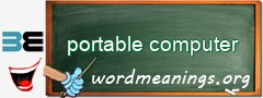 WordMeaning blackboard for portable computer